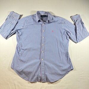 Ralph Lauren Mens XL Classic Fit Striped Button Down Shirt Blue Pink Yellow